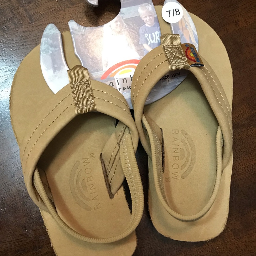 Rainbow toddler flip flops
